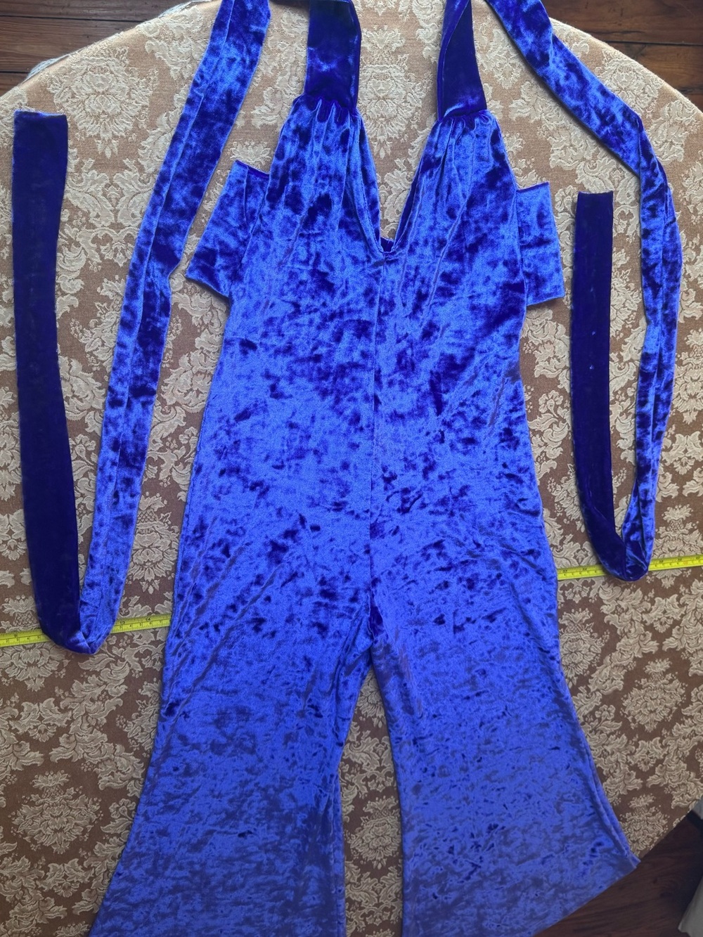 Warrior Within Designs “Velvet Tigra” Wide-Leg Purple Jumpsuit - Picture 4 of 8